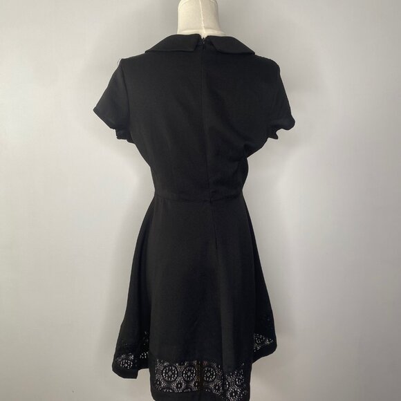 Rehab - Goth Black Collared Dress, Wednesday Adams Style - Picture 6 of 8